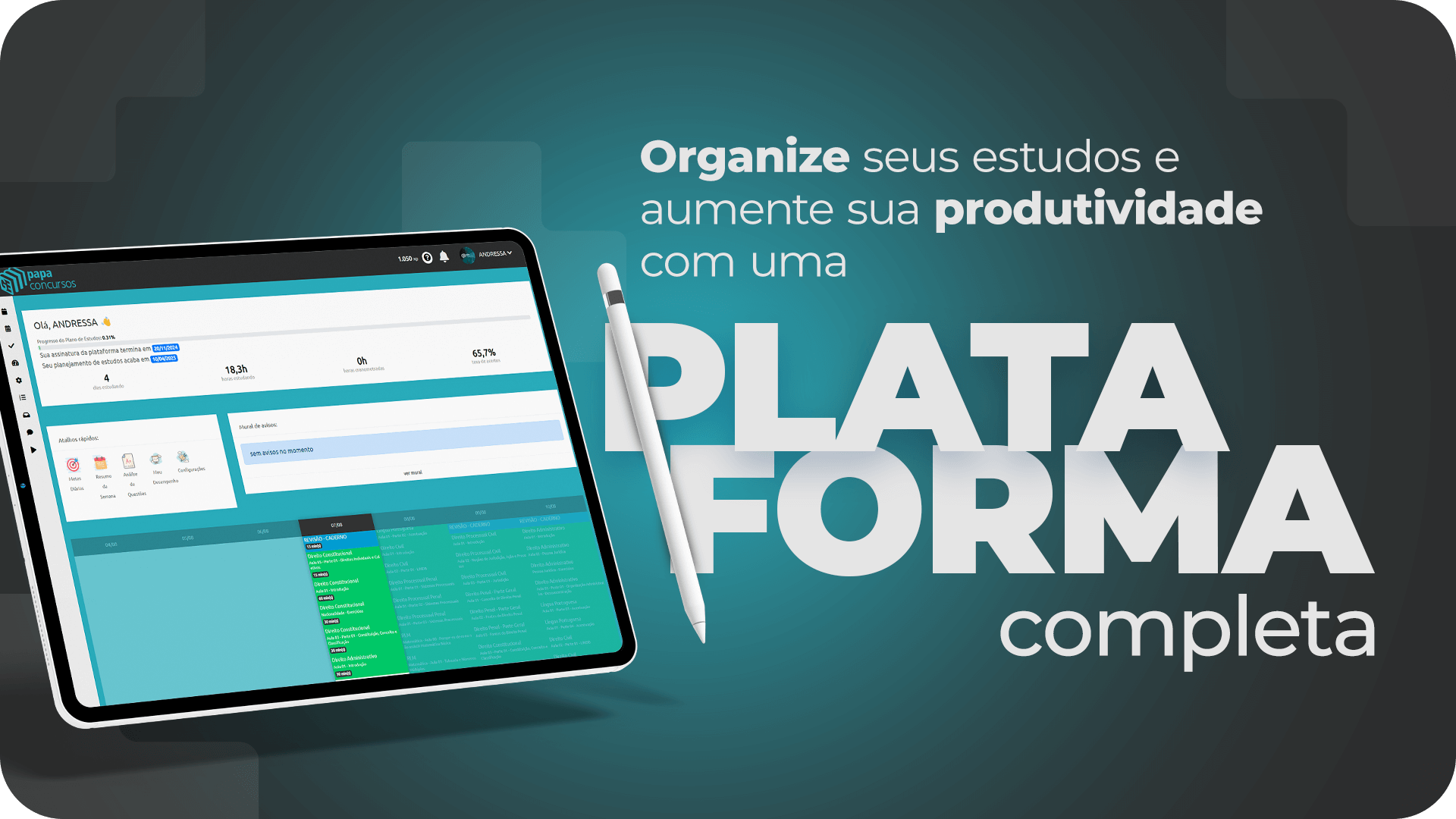 Nova plataforma de gesto: entenda todos as ferramentas que te ajudaro a organizar melhor sua rotina de estudos